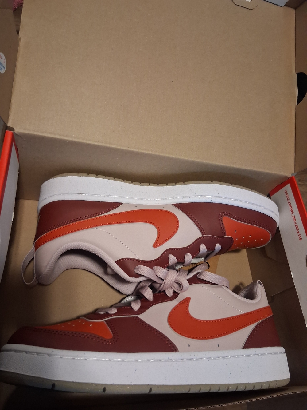 UNISEX Nike Court Borough Low Sneakers in Red & Mauve